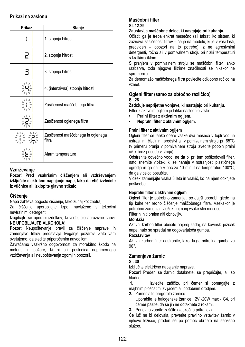 ELICA TRENDY User Manual | Page 122 / 140