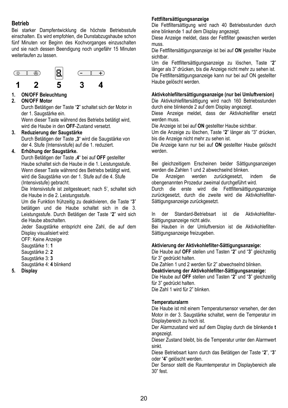 ELICA TRENDY User Manual | Page 20 / 140