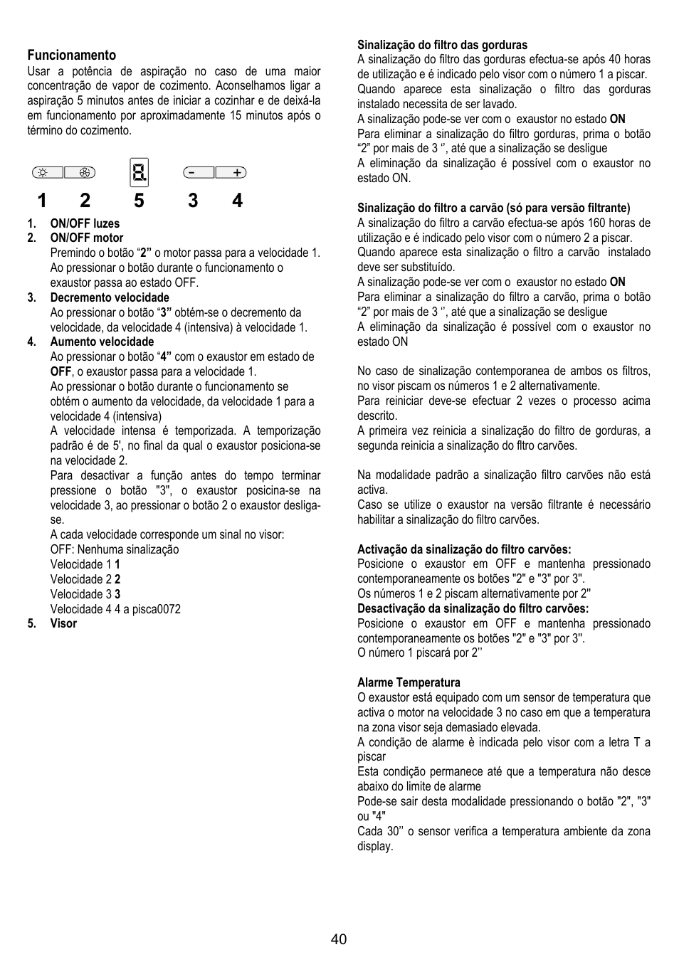 ELICA TRENDY User Manual | Page 40 / 140