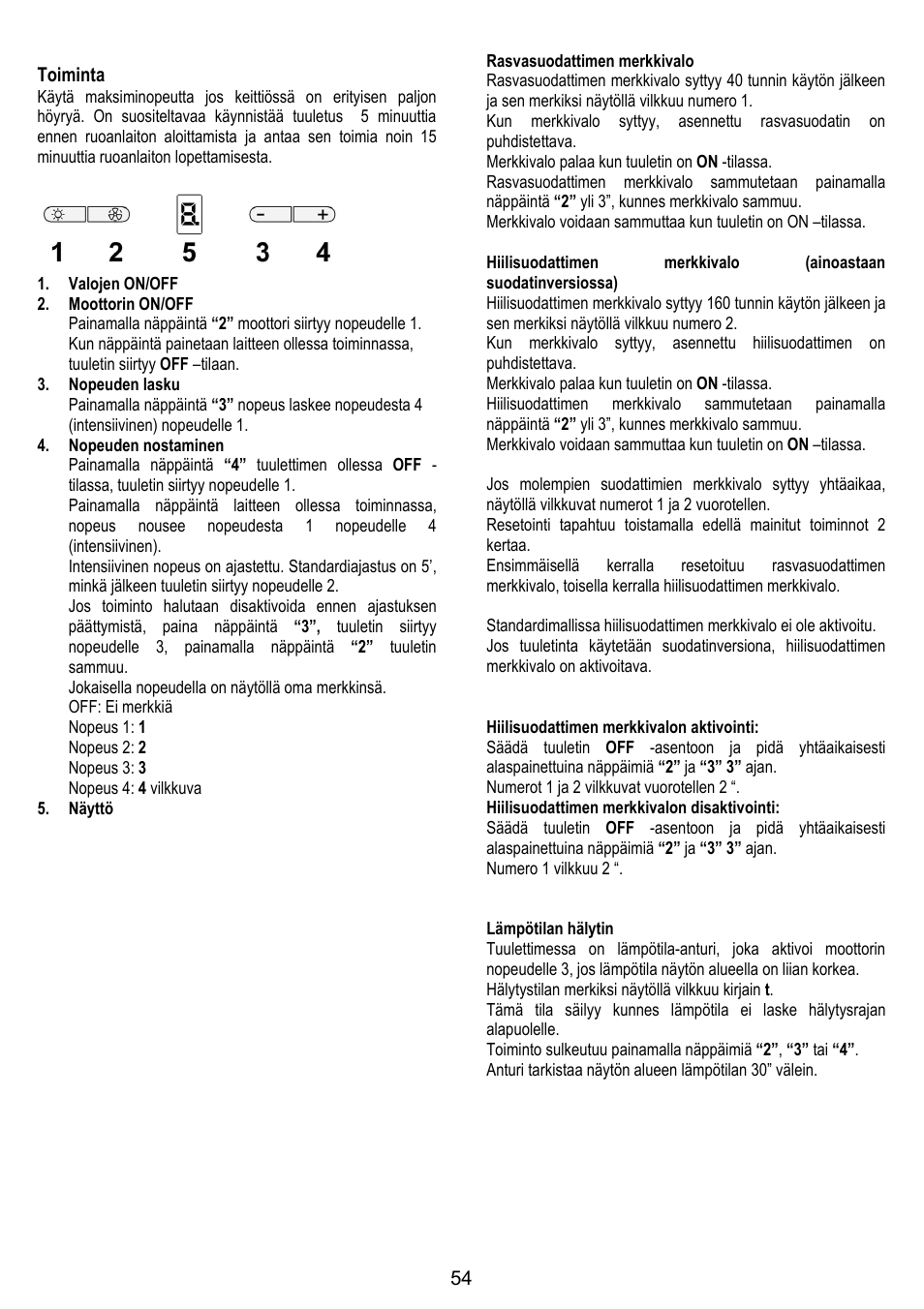 ELICA TRENDY User Manual | Page 54 / 140