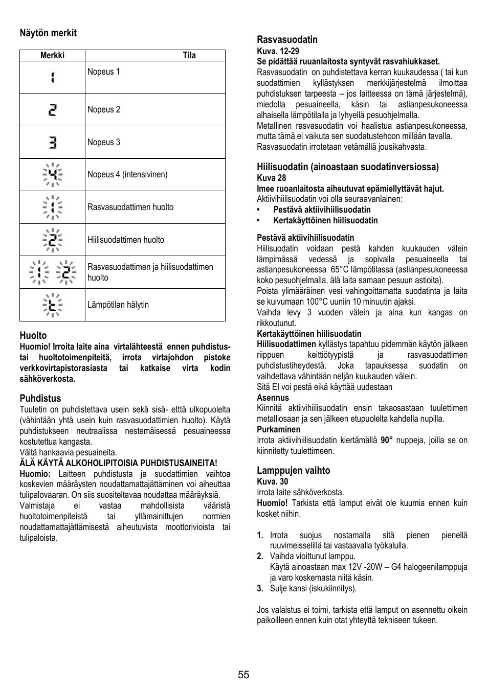 ELICA TRENDY User Manual | Page 55 / 140