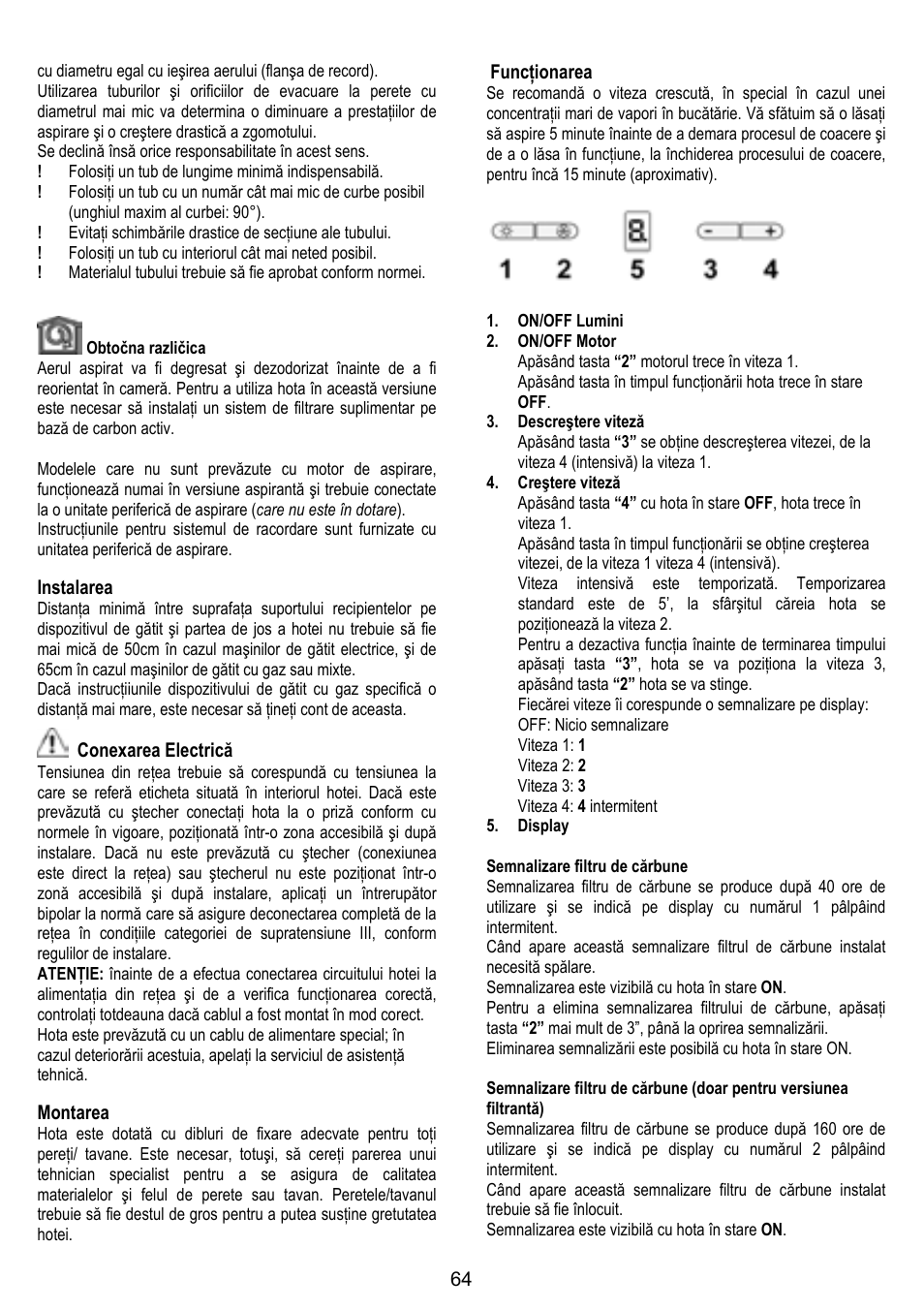 ELICA TROPIC User Manual | Page 64 / 92