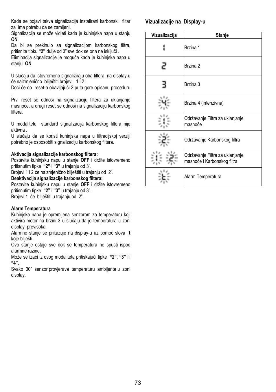 ELICA TROPIC User Manual | Page 73 / 92