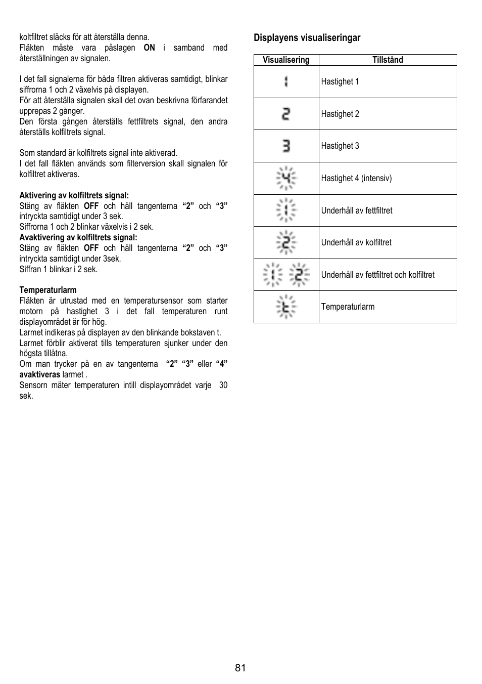 ELICA TROPIC User Manual | Page 81 / 92