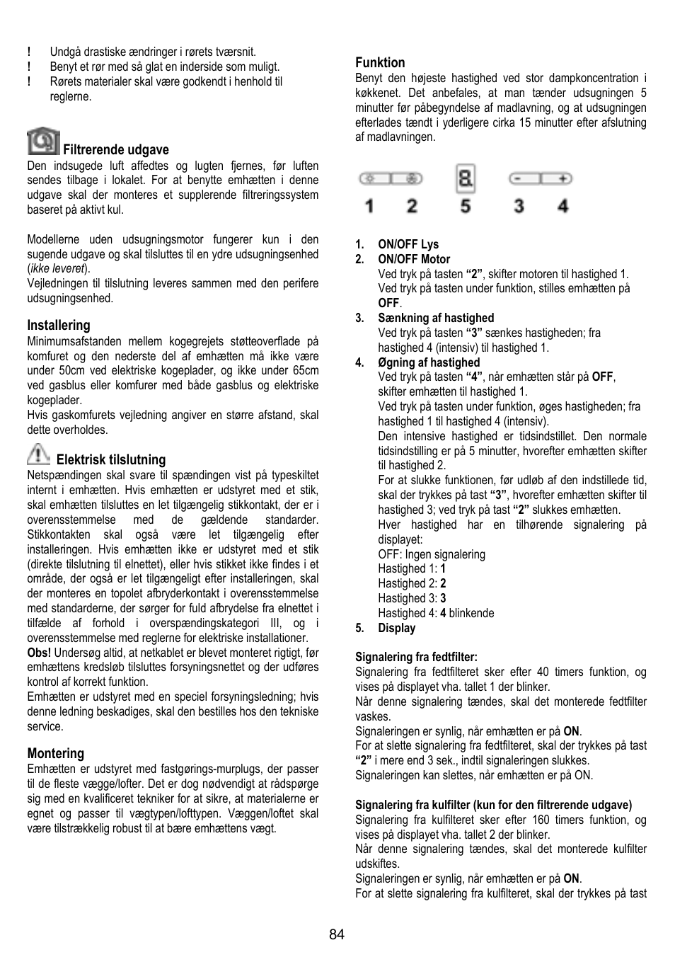 ELICA TROPIC User Manual | Page 84 / 92