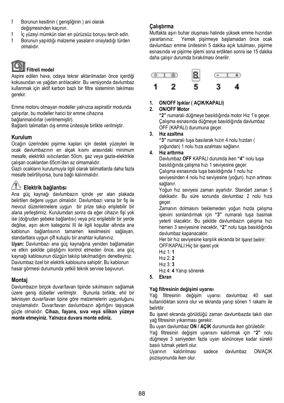 ELICA TROPIC User Manual | Page 88 / 92