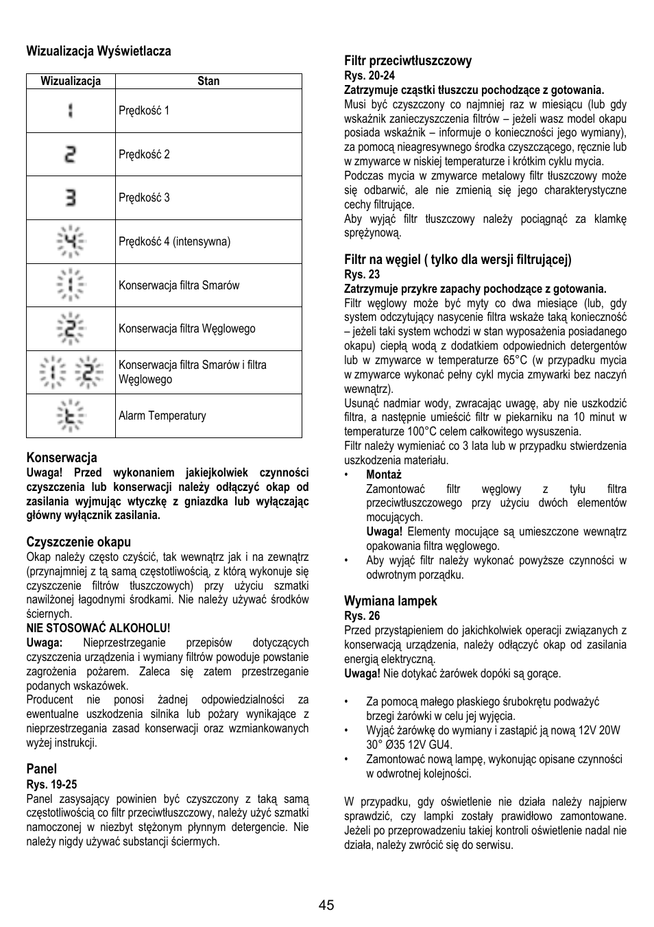 ELICA TUBE User Manual | Page 45 / 96