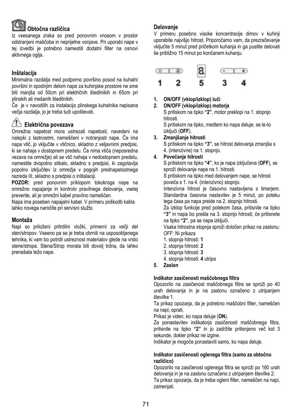 ELICA TUBE User Manual | Page 71 / 96