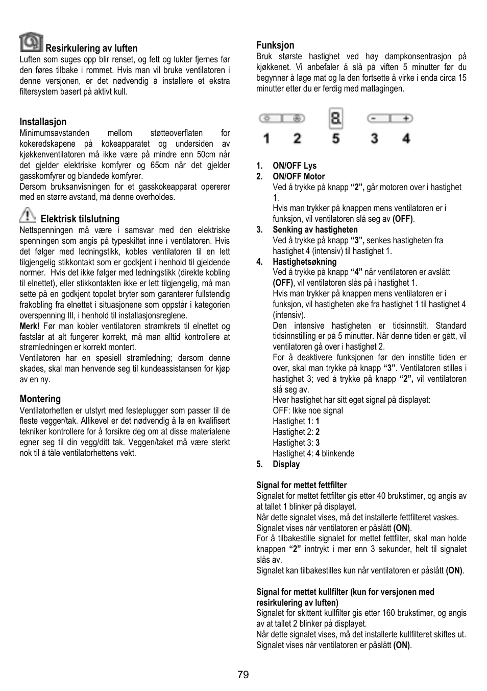 ELICA TUBE User Manual | Page 79 / 96