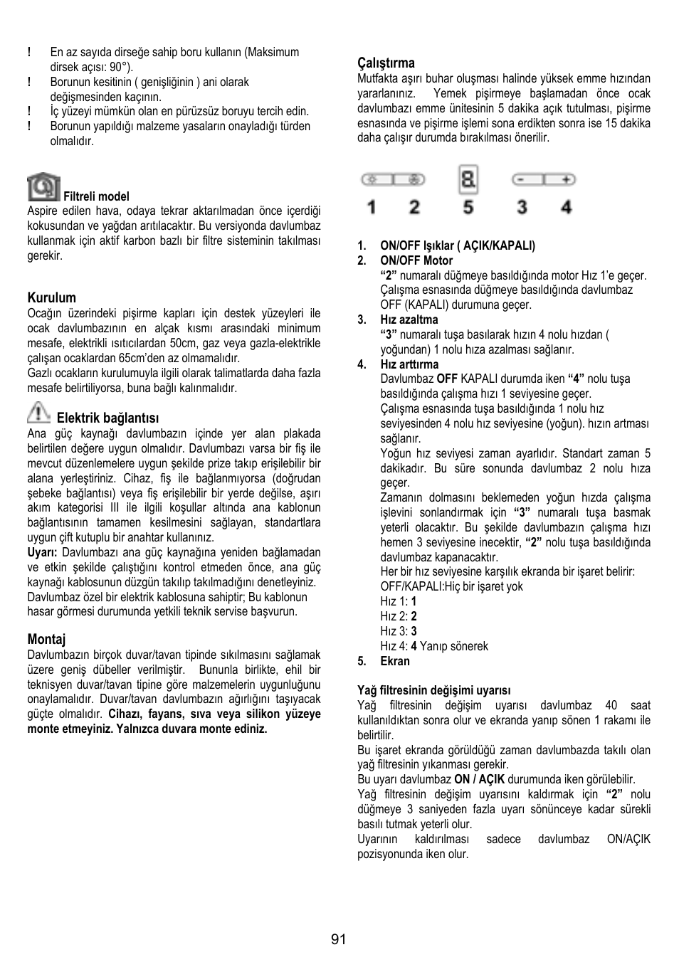 ELICA TUBE User Manual | Page 91 / 96