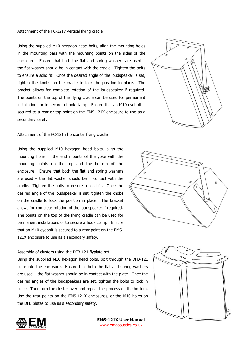 EM Acoustics EMS-121X fullrange passive loudspeaker User Manual | Page 9 / 13