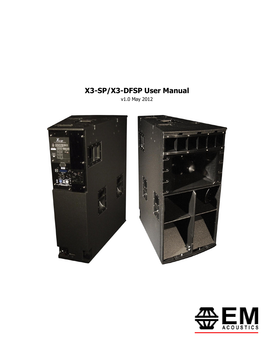 EM Acoustics X3-DFSP self-powered downfill element User Manual | 36 pages