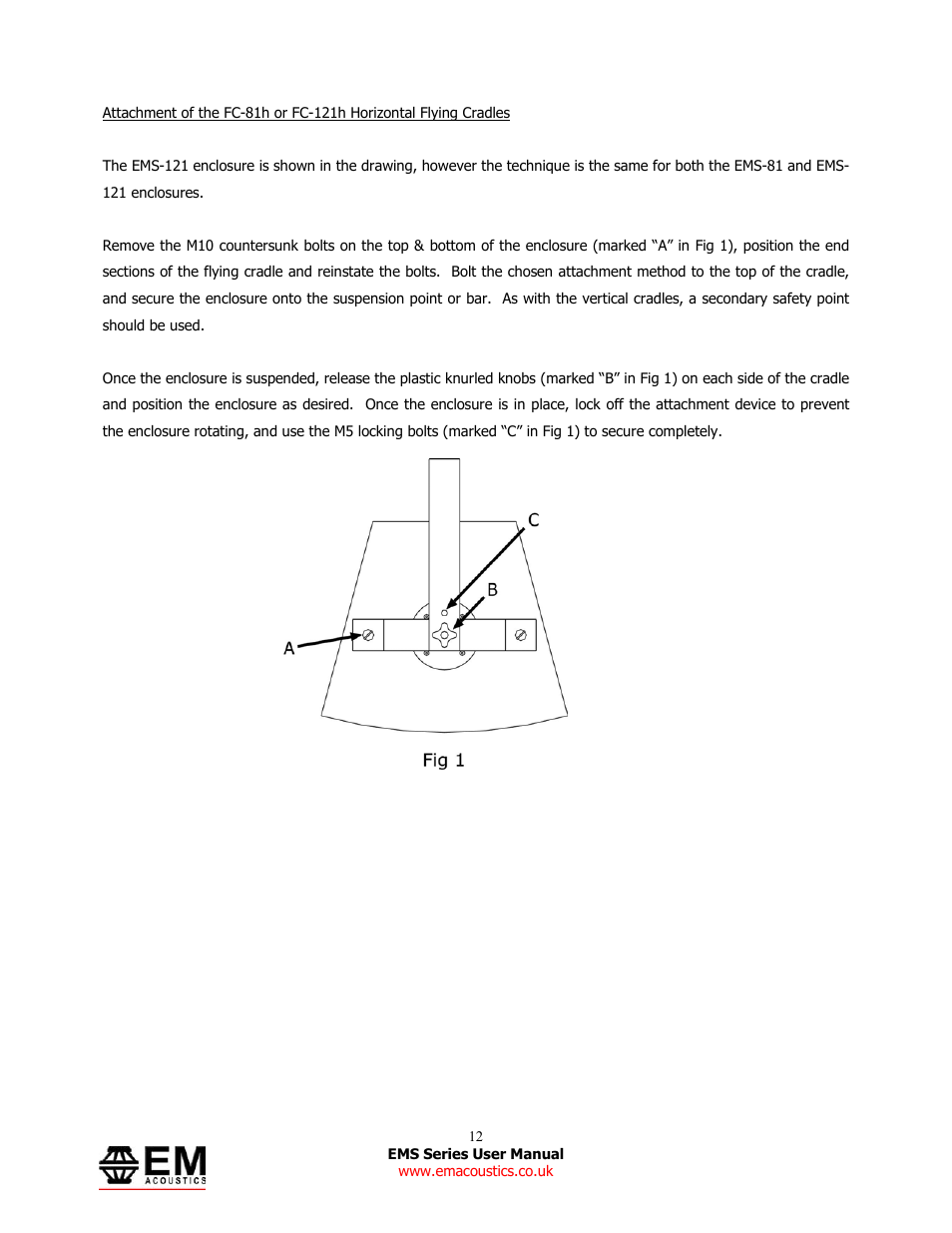 EM Acoustics EMS-81 compact passive loudspeaker User Manual | Page 12 / 25