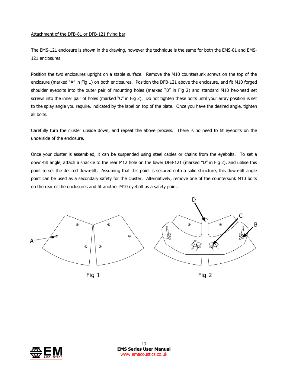 EM Acoustics EMS-81 compact passive loudspeaker User Manual | Page 13 / 25
