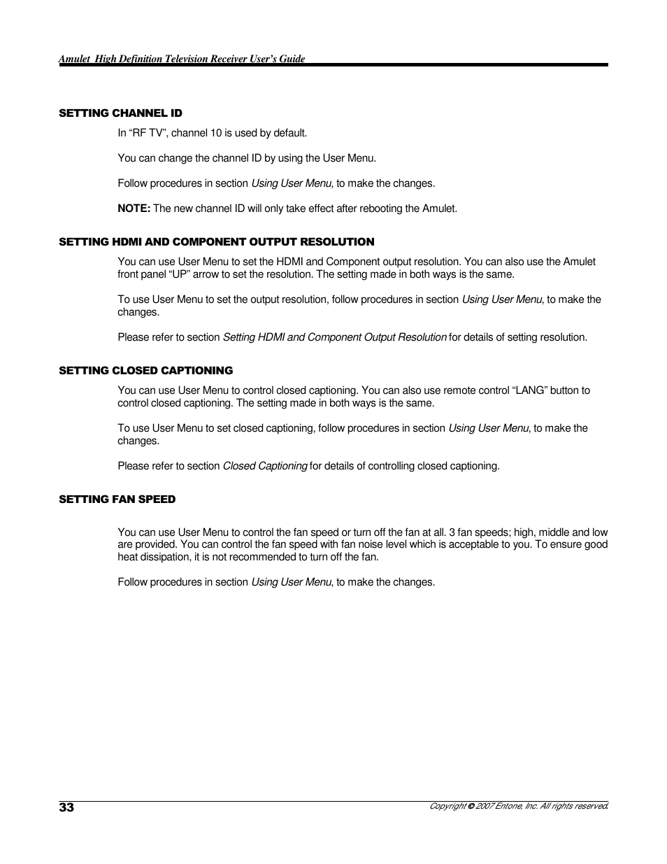Entone Amulet 200 (D1) User Manual | Page 35 / 40