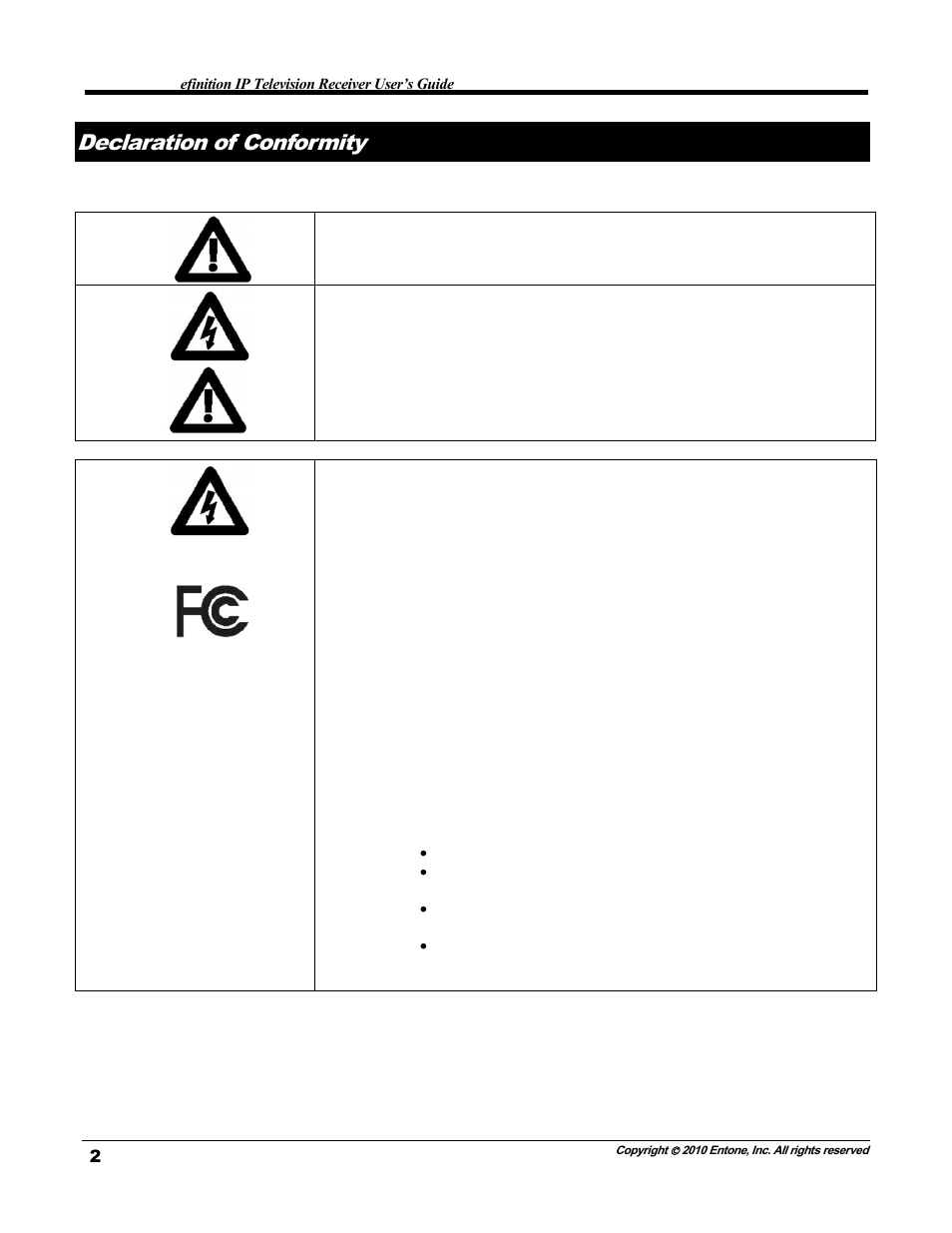 Declaration of conformity | Entone Amulet 300 (F1) User Manual | Page 4 / 28