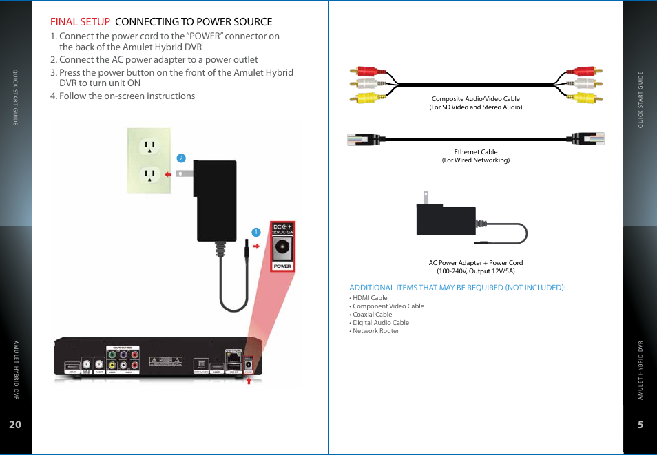 Final setup connecting to power source | Entone Amulet 400 (G1) User Manual | Page 7 / 28