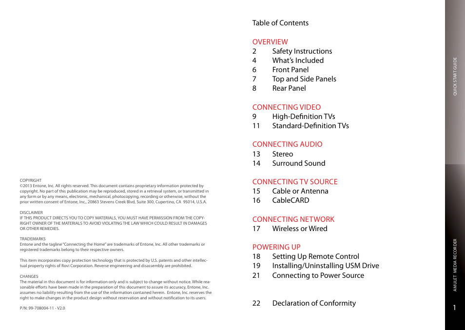 Entone Amulet 500 User Manual | Page 2 / 15