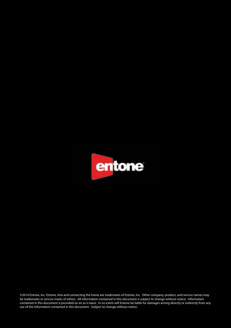Entone Aria 5 User Manual | Page 11 / 11