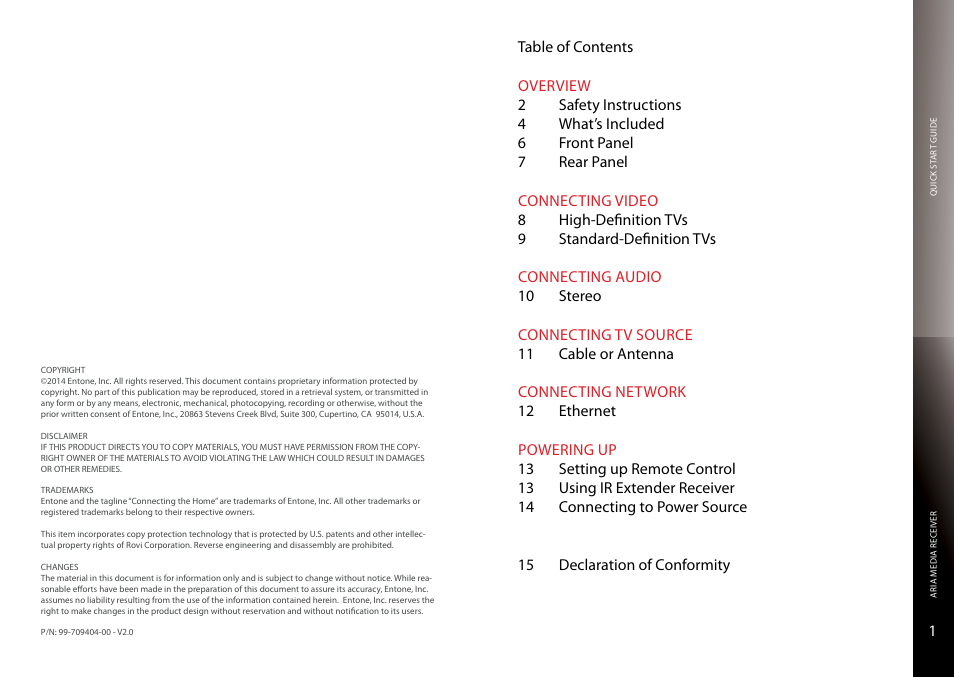 Entone Aria 5 User Manual | Page 2 / 11