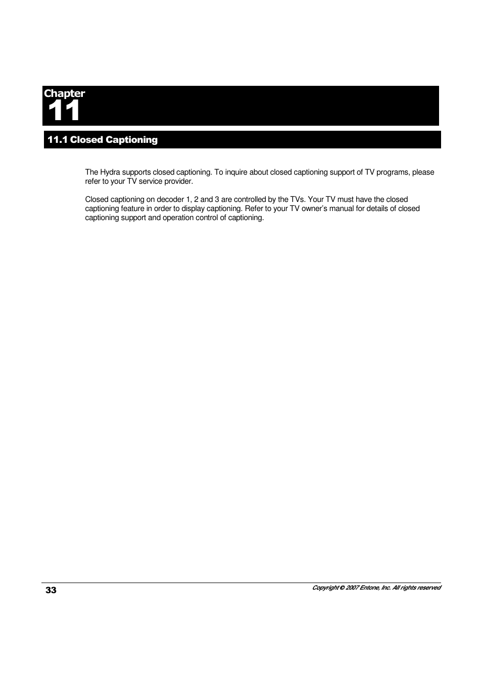 Entone Hydra II User Manual | Page 35 / 44