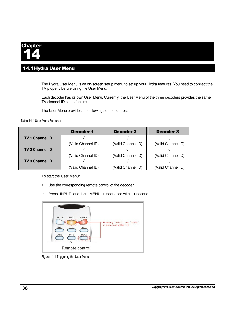 Entone Hydra II User Manual | Page 38 / 44