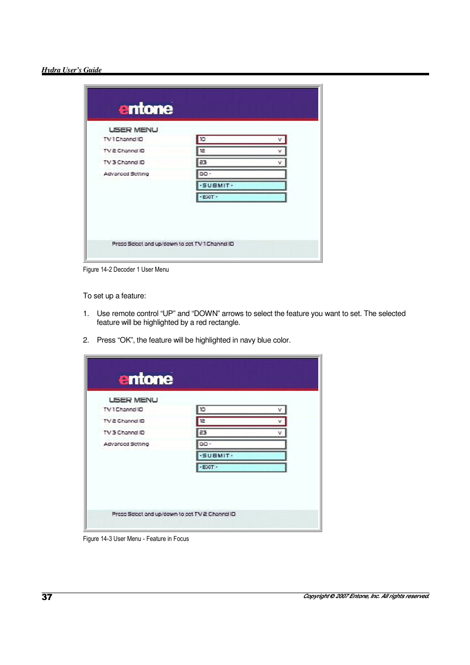 Entone Hydra II User Manual | Page 39 / 44