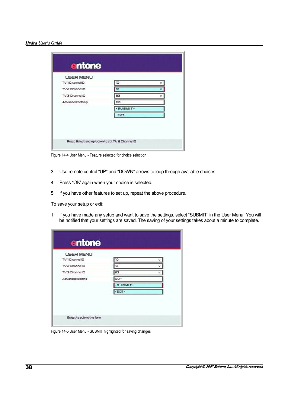 Entone Hydra II User Manual | Page 40 / 44