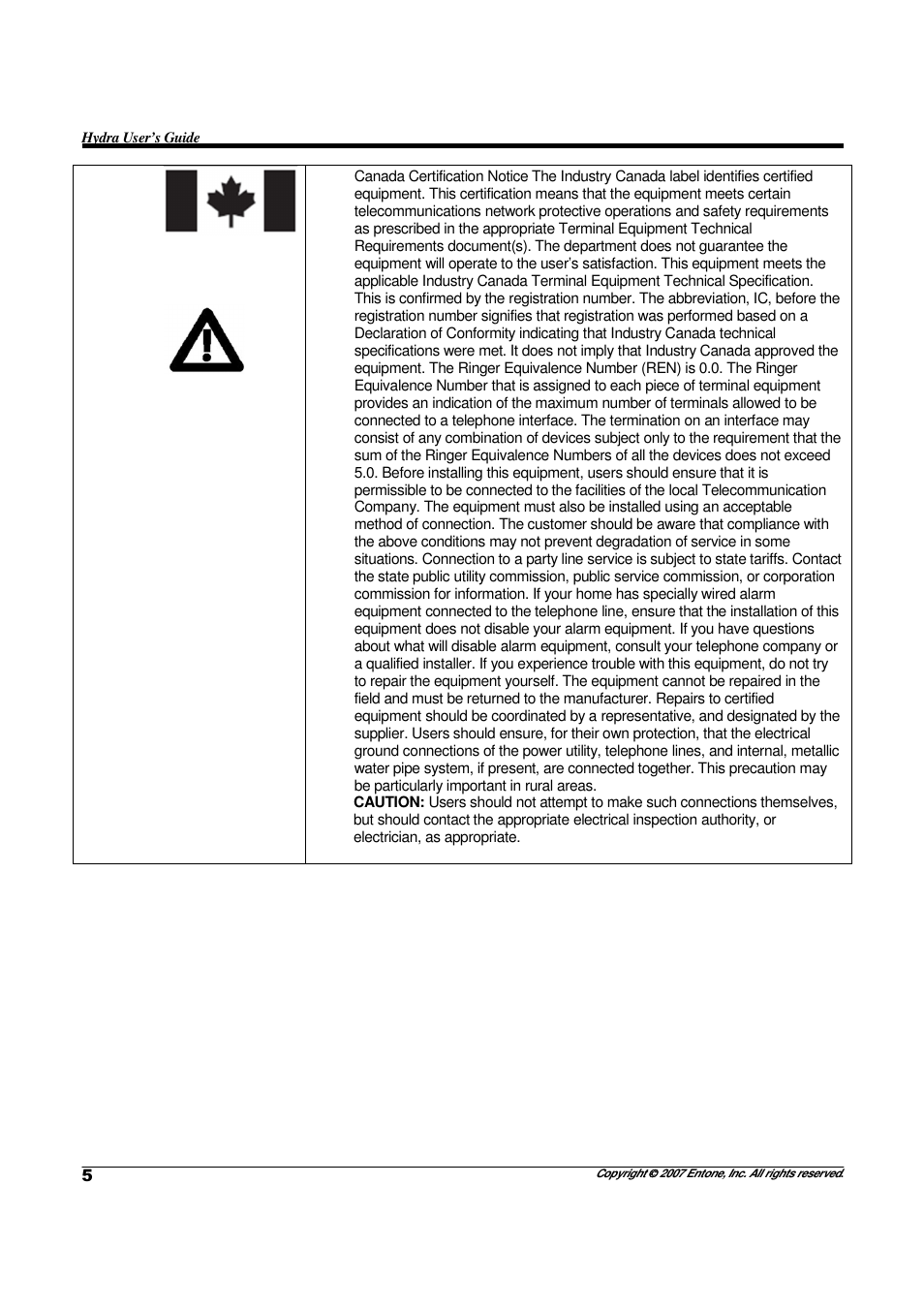 Entone Hydra II User Manual | Page 7 / 44