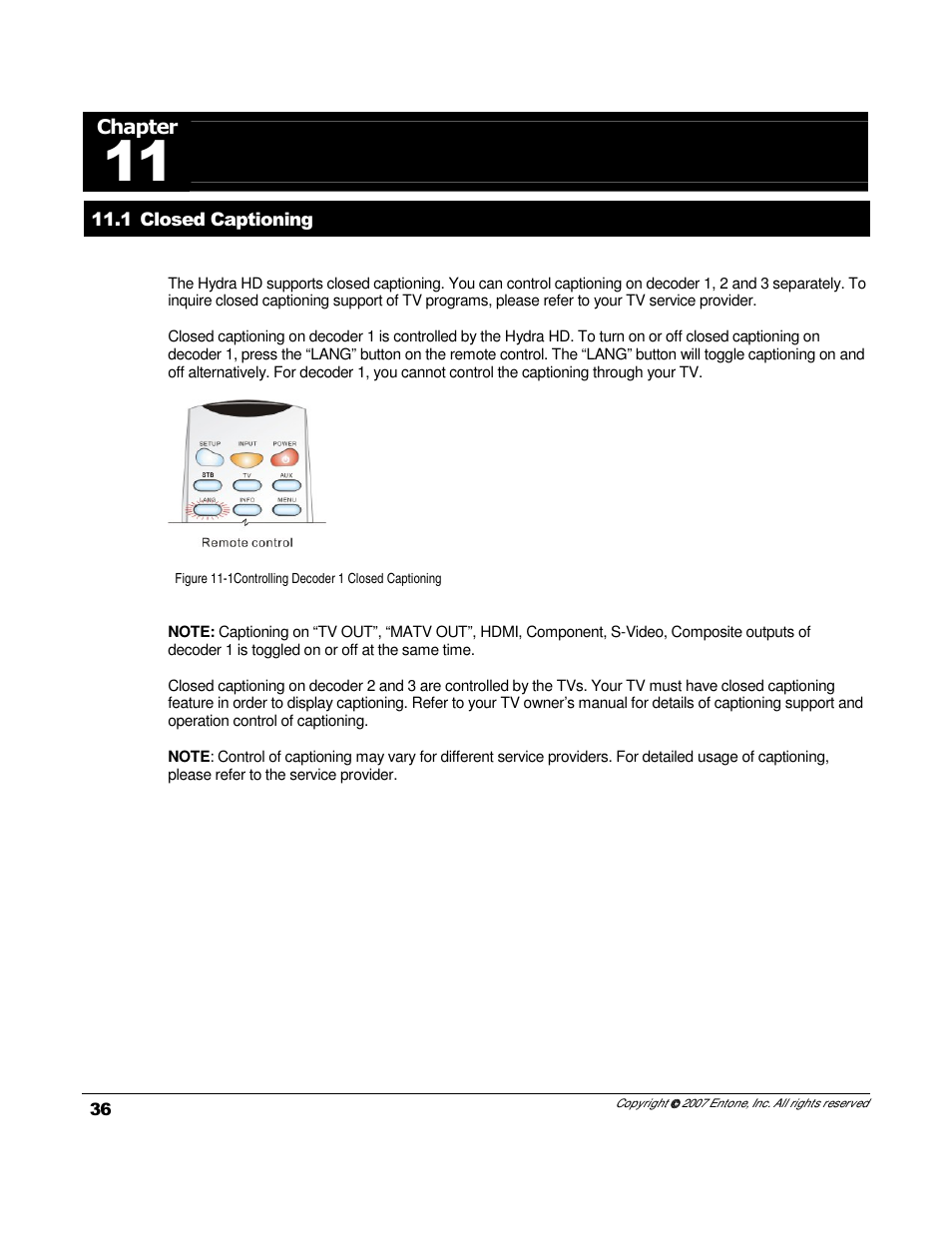 Entone Hydra HD A-Series User Manual | Page 38 / 50