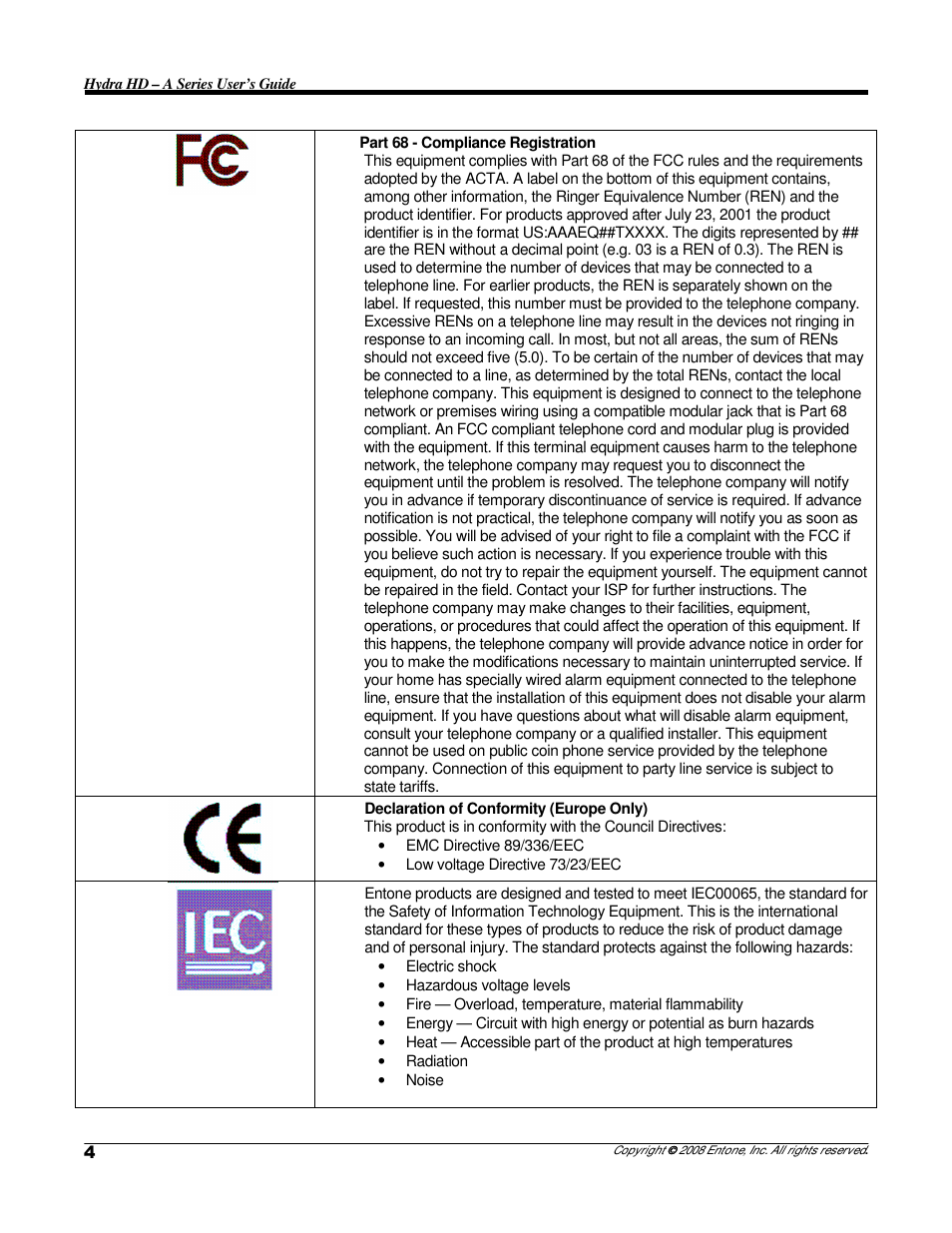 Entone Hydra HD A-Series User Manual | Page 6 / 50
