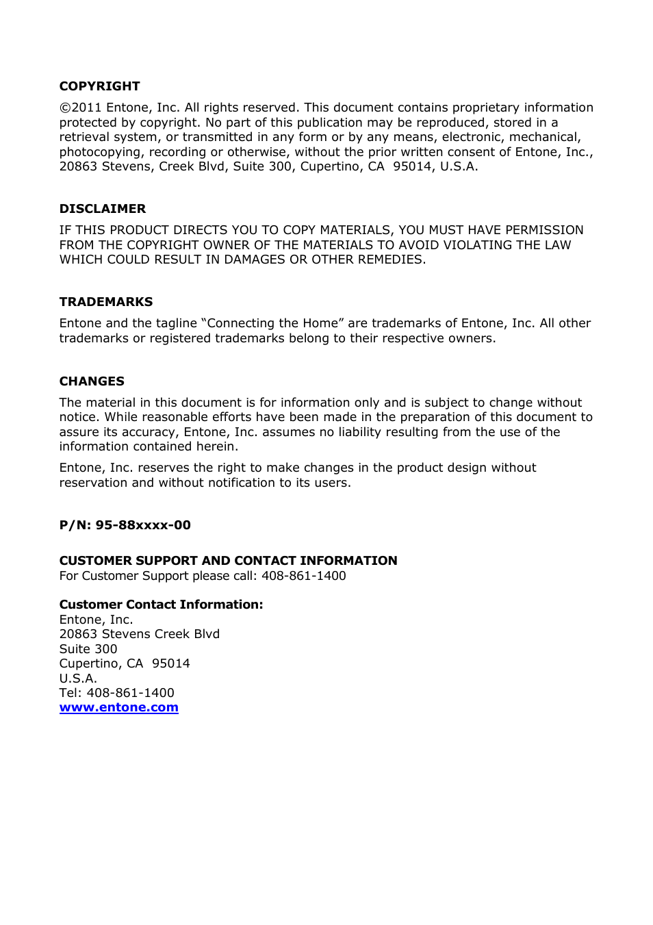Entone Kamai 400 User Manual | Page 2 / 27