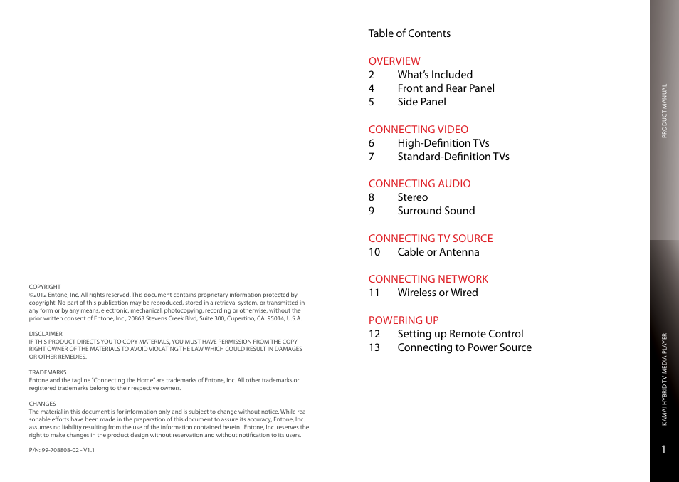 Entone Kamai 500 User Guide User Manual | Page 2 / 9