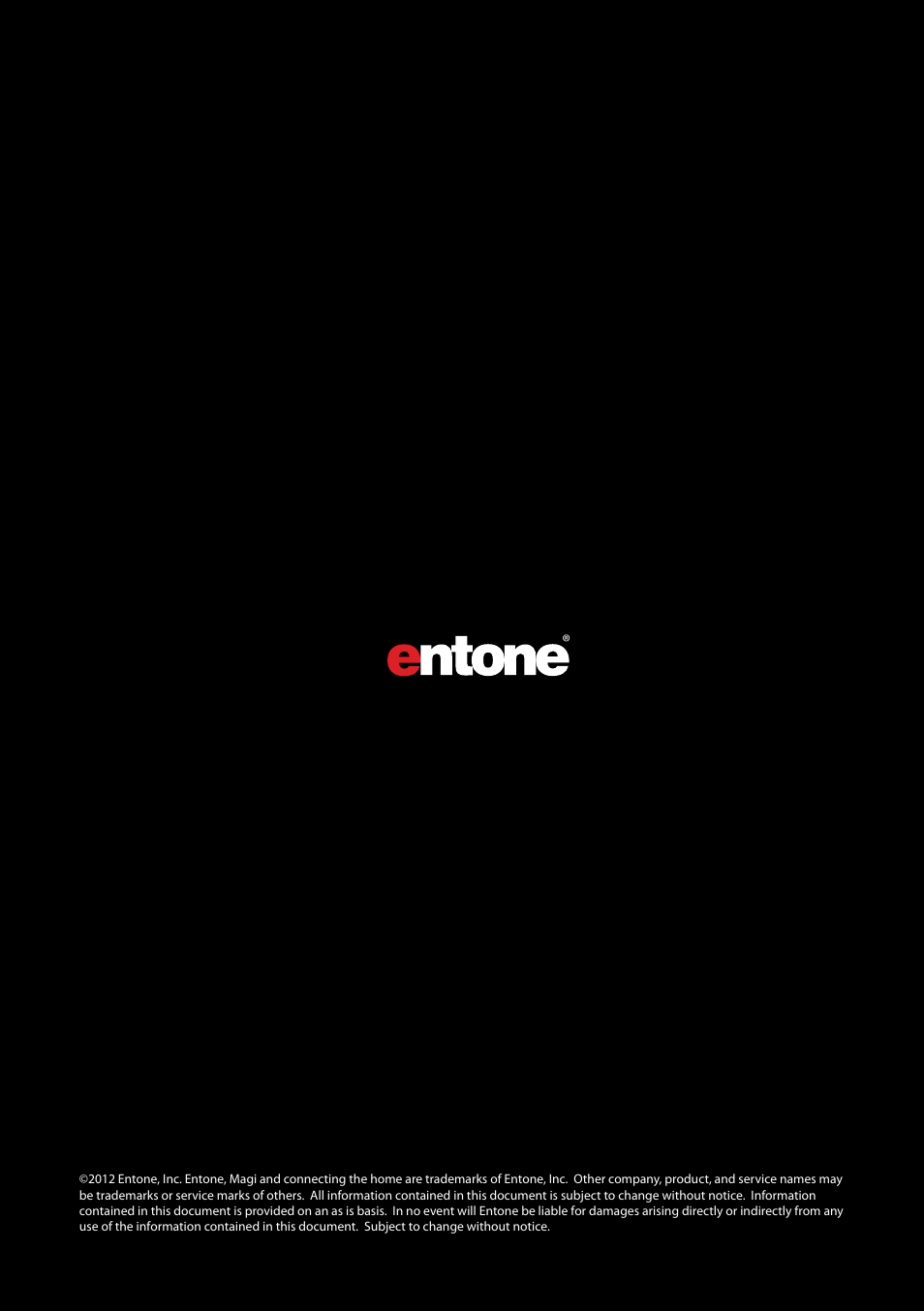 Entone Magi 400 User Manual | Page 13 / 13