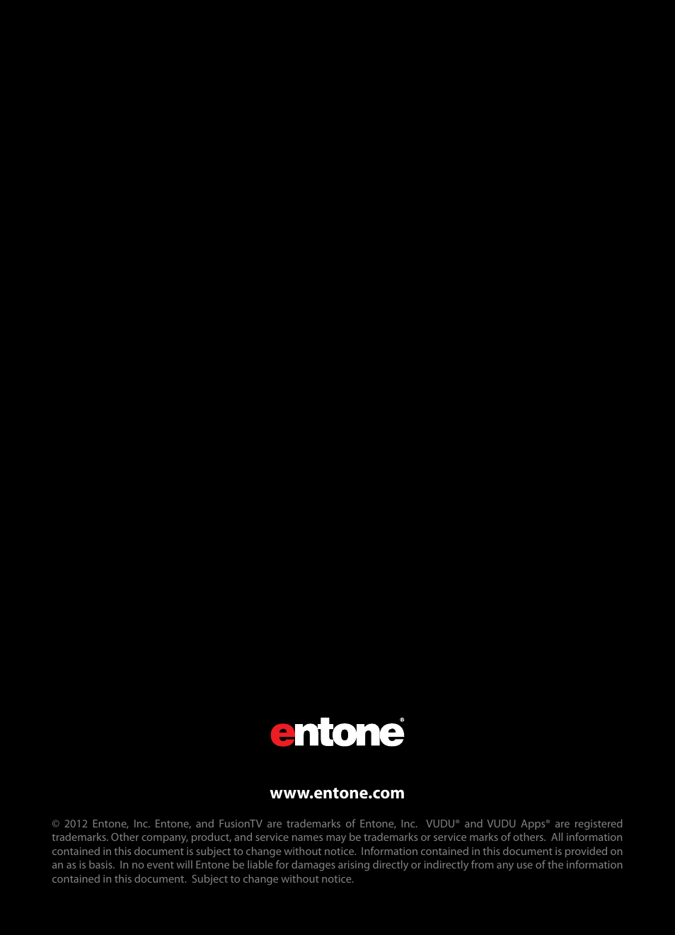 Entone FusionTV User Manual | Page 51 / 51