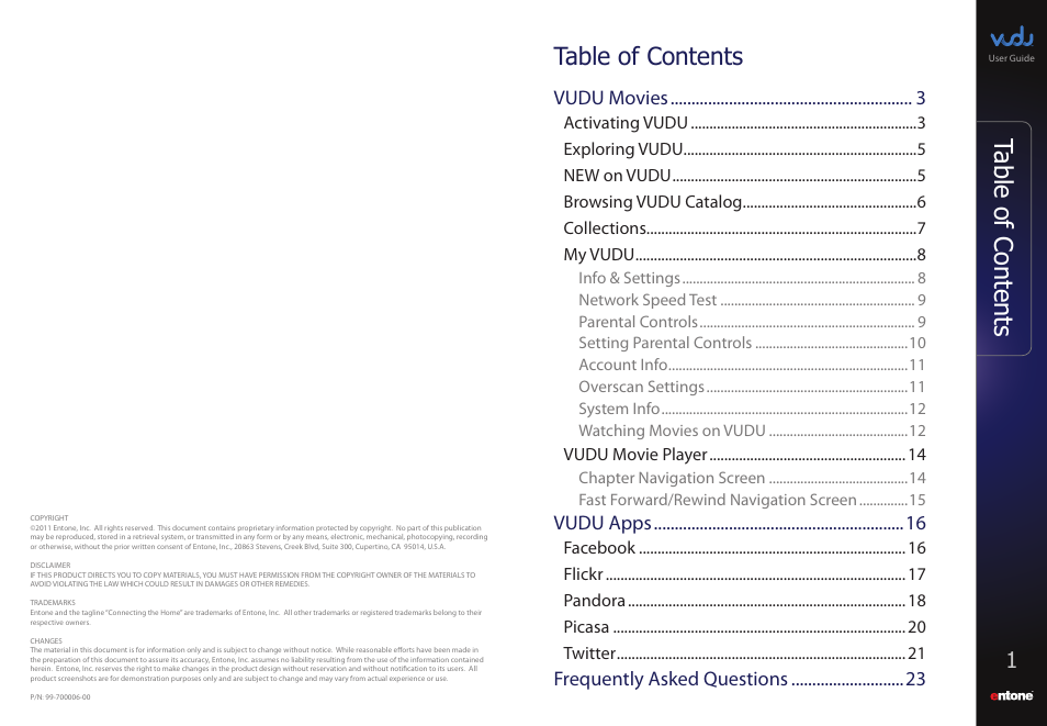 Entone VUDU User Manual | Page 2 / 15