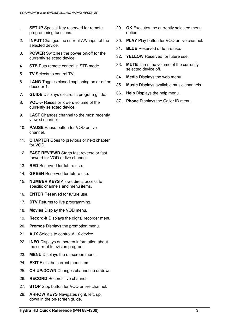 Entone Hydra HD A-Series User Manual | Page 3 / 16