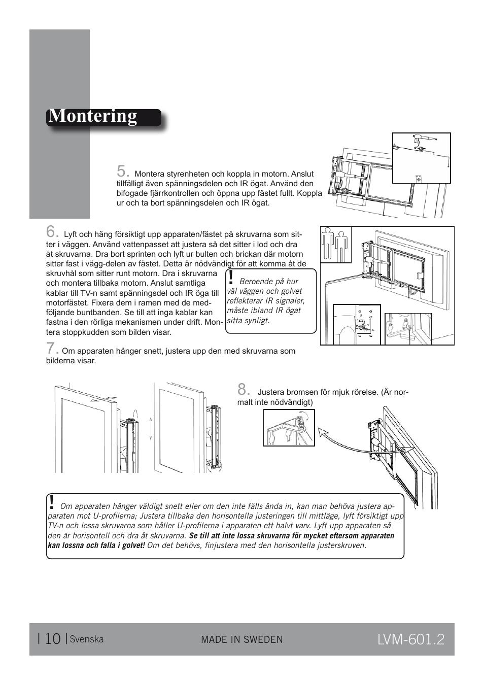 Montering | CLO Systems LVM-601-2 User Manual | Page 10 / 14