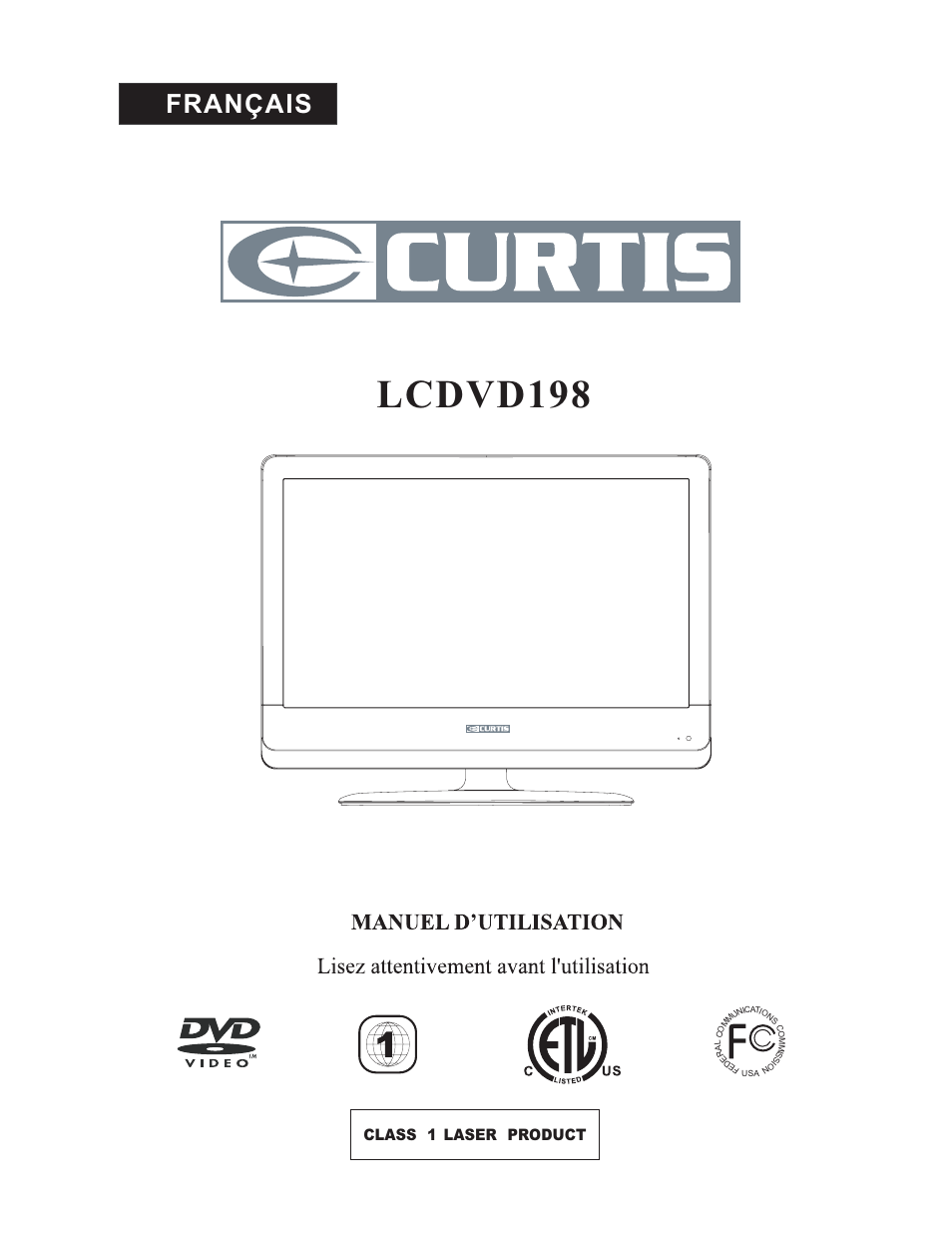 Curtis LCDVD198 User Manual | 45 pages