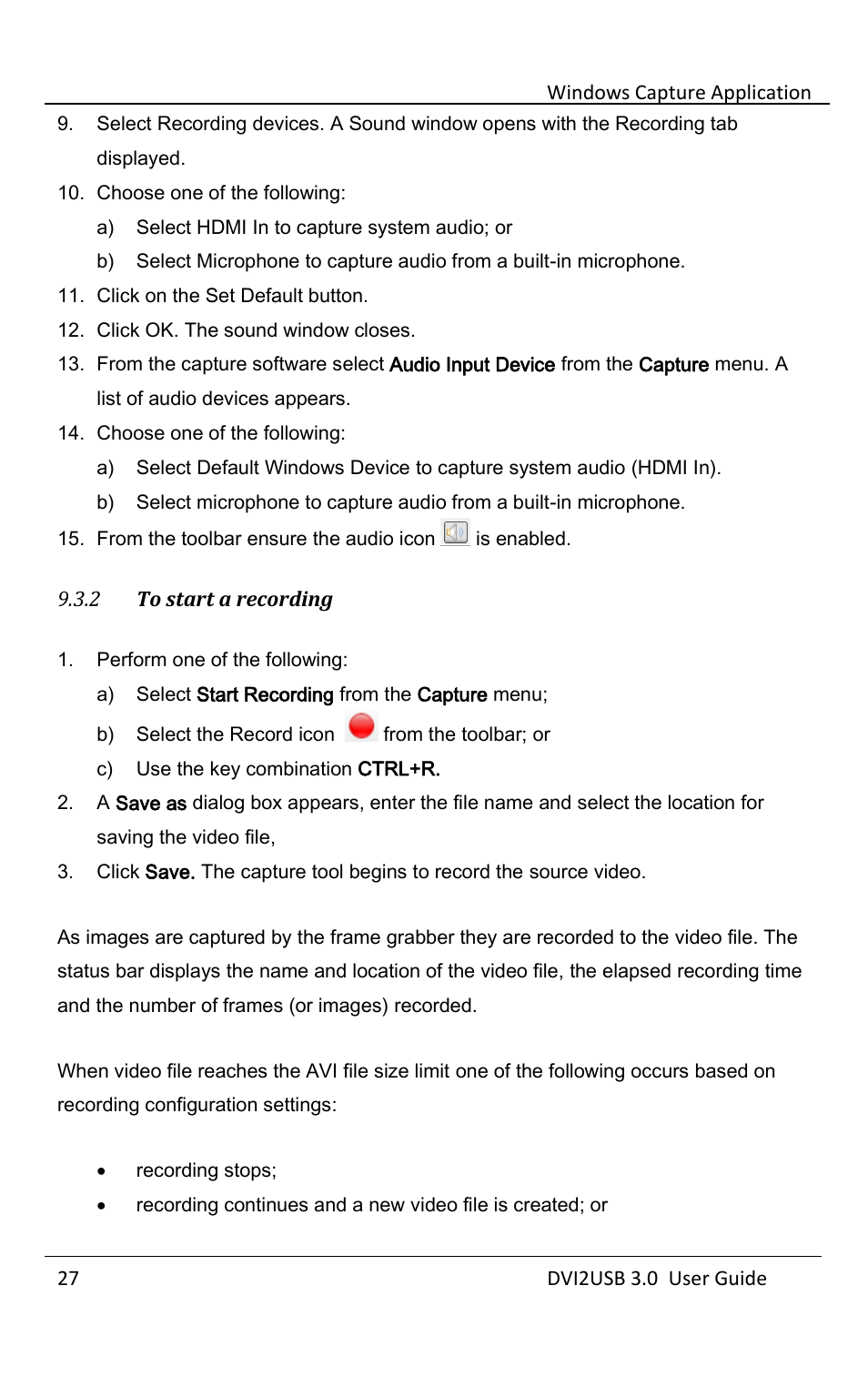 To start a recording | Epiphan DVI2USB 3.0 User Manual | Page 32 / 86