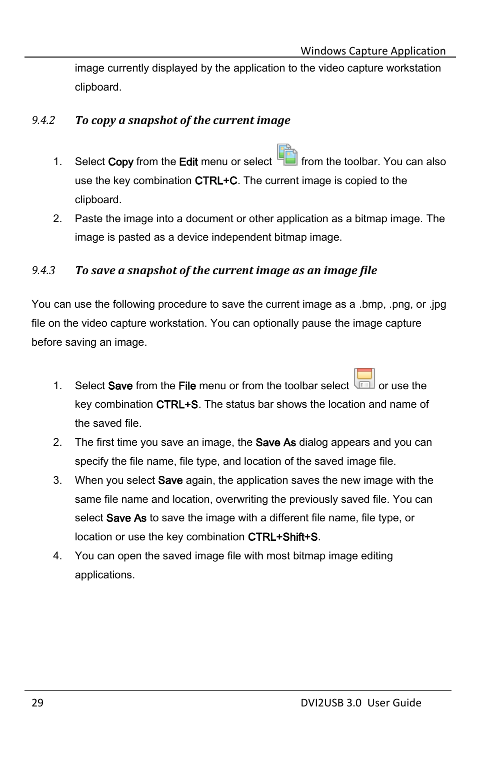 To copy a snapshot of the current image | Epiphan DVI2USB 3.0 User Manual | Page 34 / 86