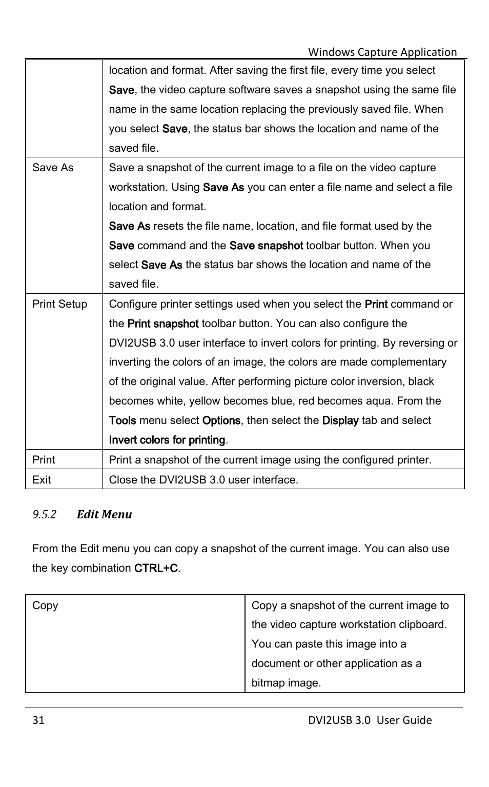 Edit menu | Epiphan DVI2USB 3.0 User Manual | Page 36 / 86