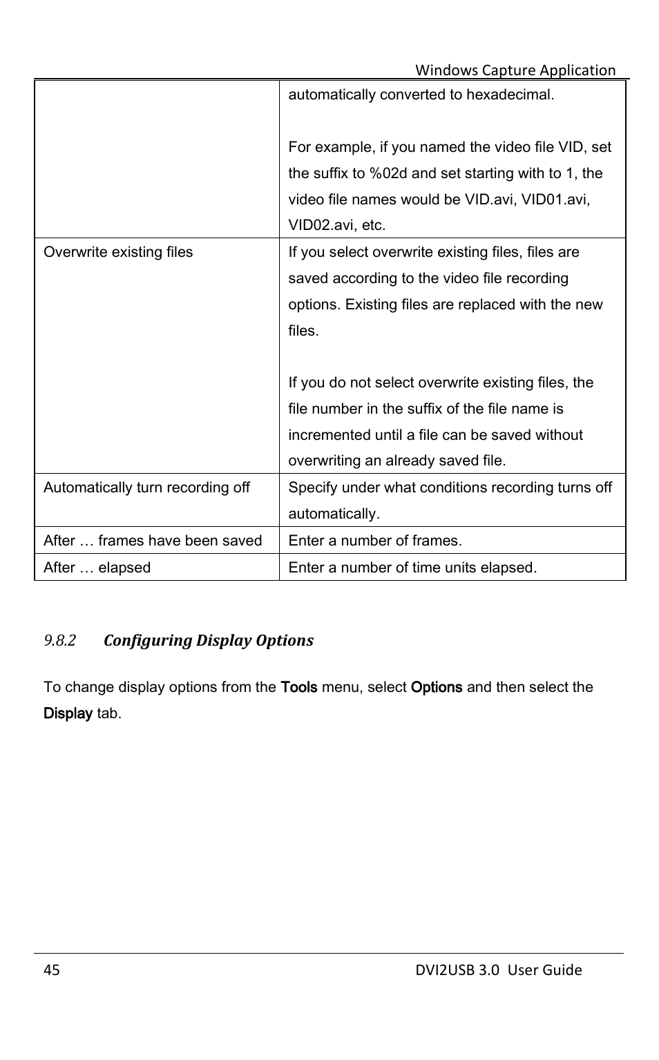 Configuring display options | Epiphan DVI2USB 3.0 User Manual | Page 50 / 86