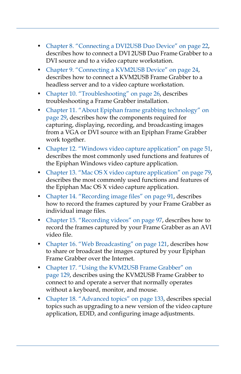 Epiphan VGA2USB Pro User Manual | Page 10 / 166
