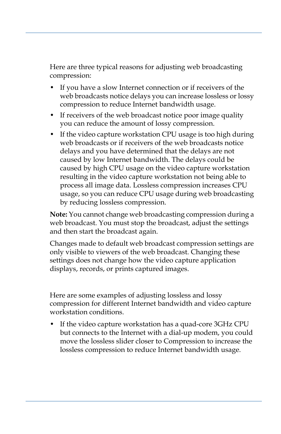 Troubleshooting web broadcasting performance, Some examples | Epiphan VGA2USB Pro User Manual | Page 127 / 166