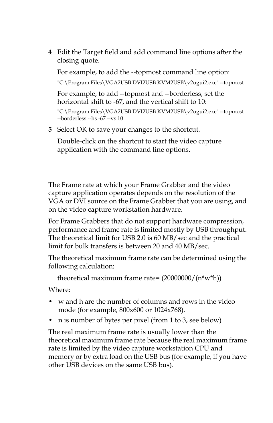 About the frame rate, About the frame rate 151 | Epiphan VGA2USB Pro User Manual | Page 151 / 166
