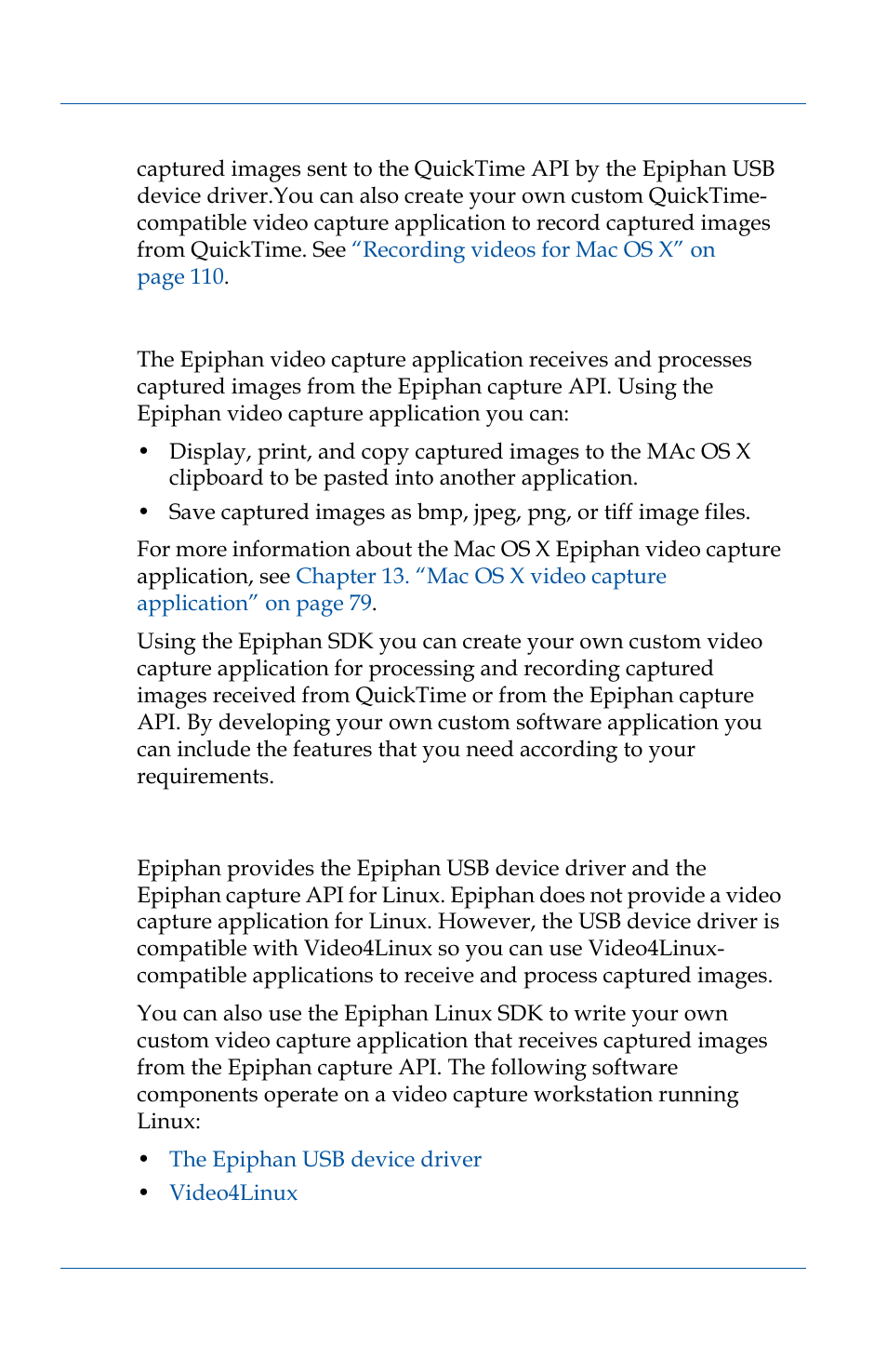 The epiphan video capture application, Linux video capture workstation software | Epiphan VGA2USB Pro User Manual | Page 42 / 166
