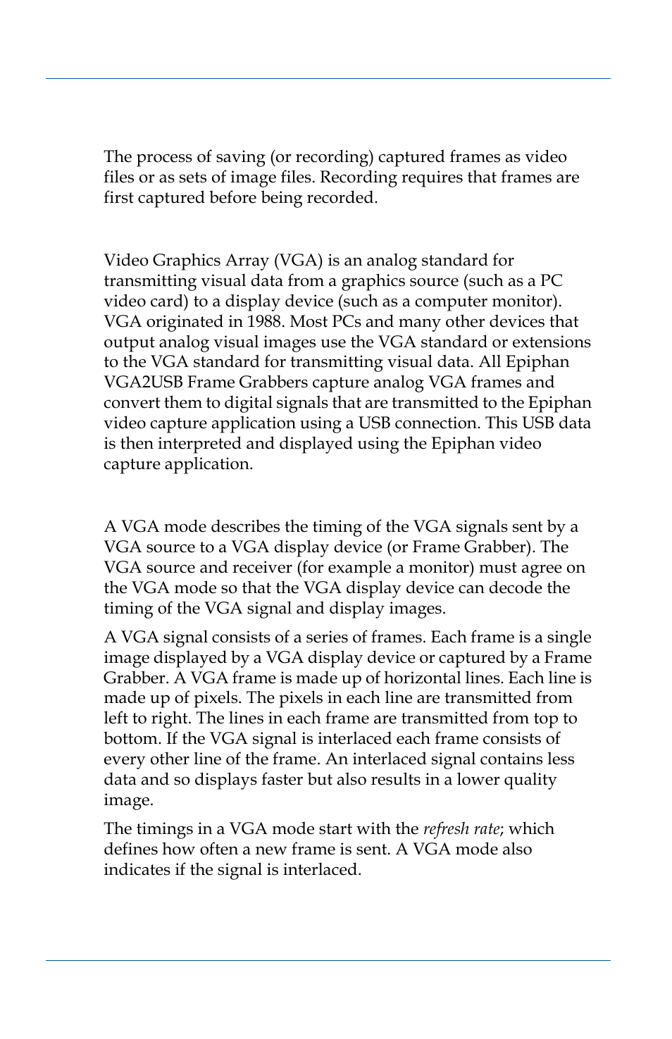 Record, Vga modes | Epiphan VGA2USB Pro User Manual | Page 48 / 166
