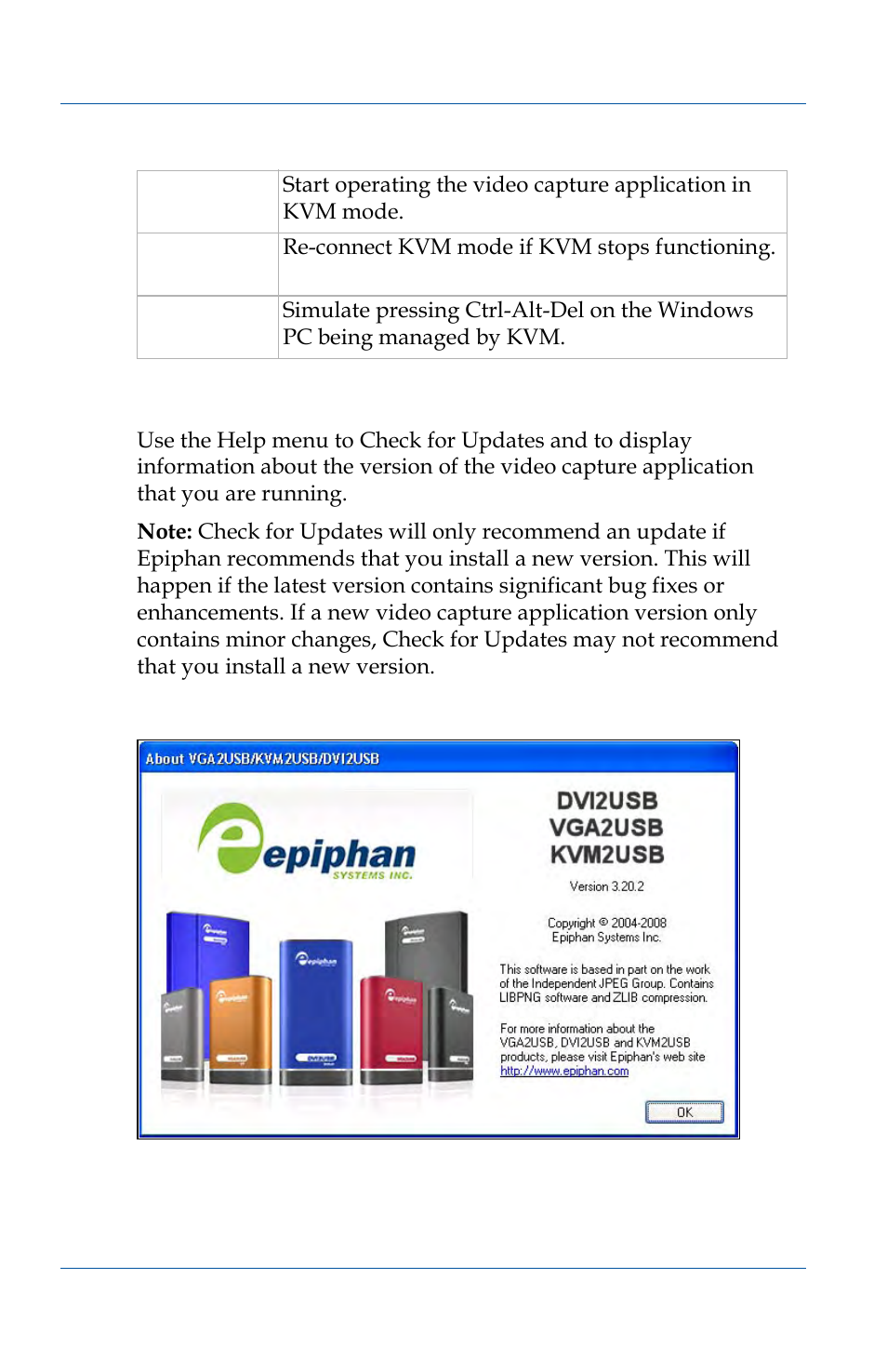 Help menu | Epiphan VGA2USB Pro User Manual | Page 66 / 166