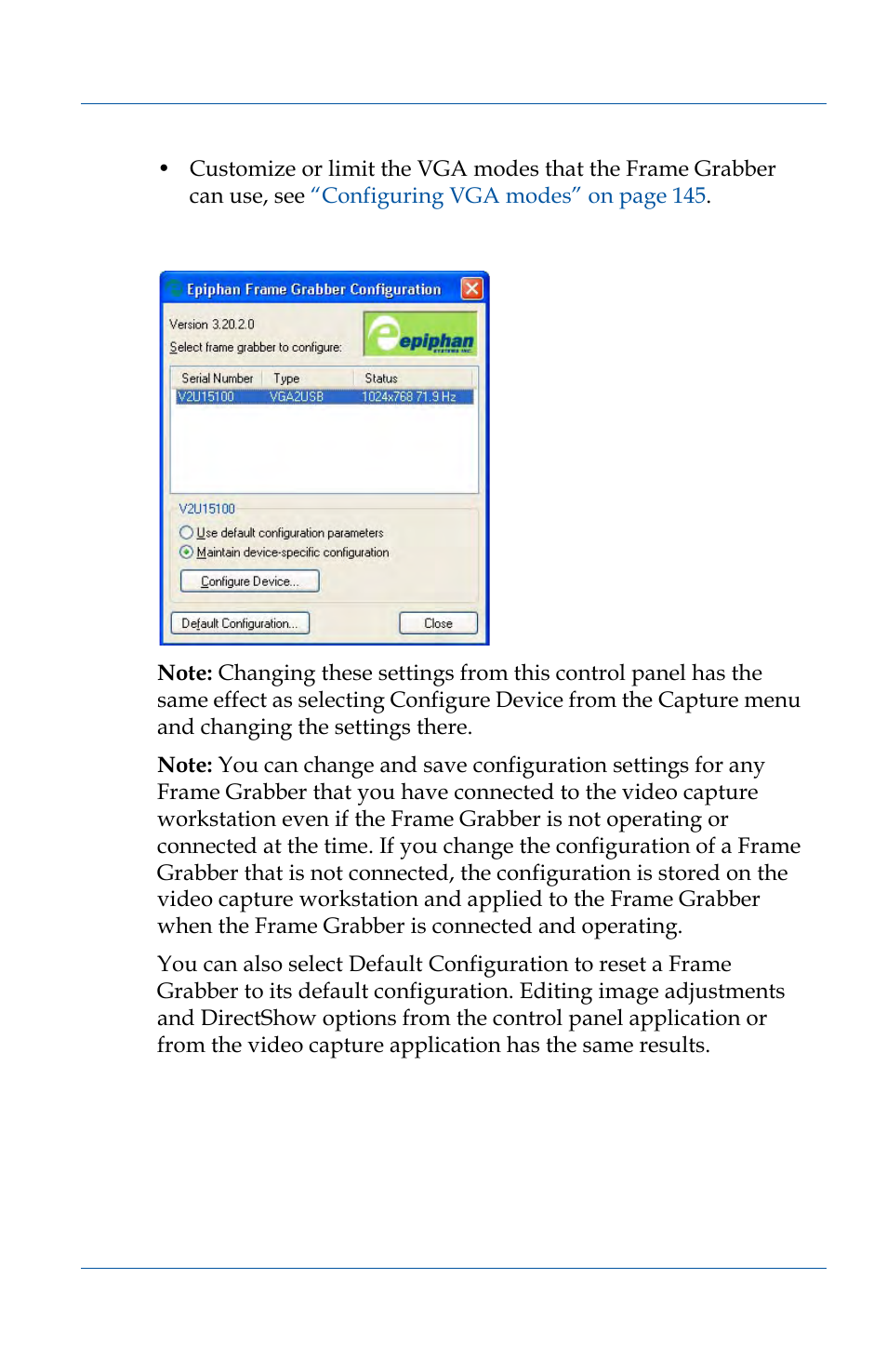 Epiphan VGA2USB Pro User Manual | Page 77 / 166